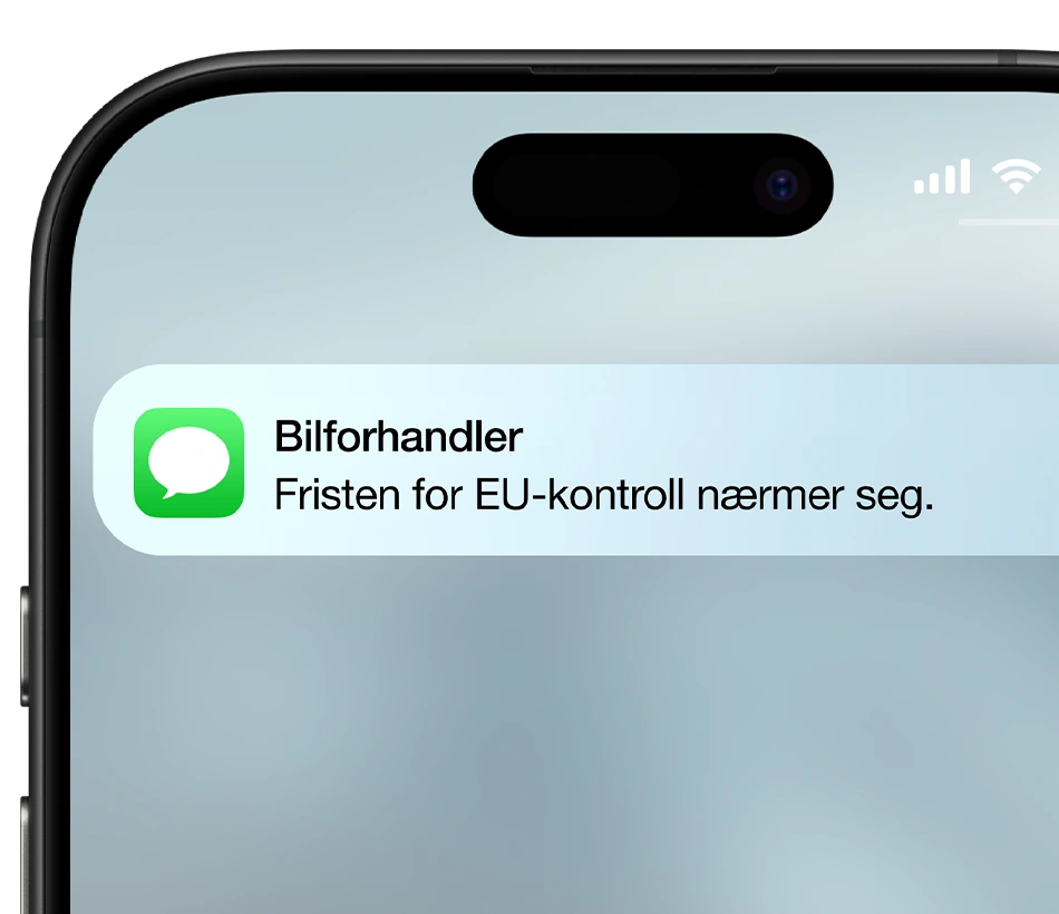 SMS-varsel om EU-kontroll