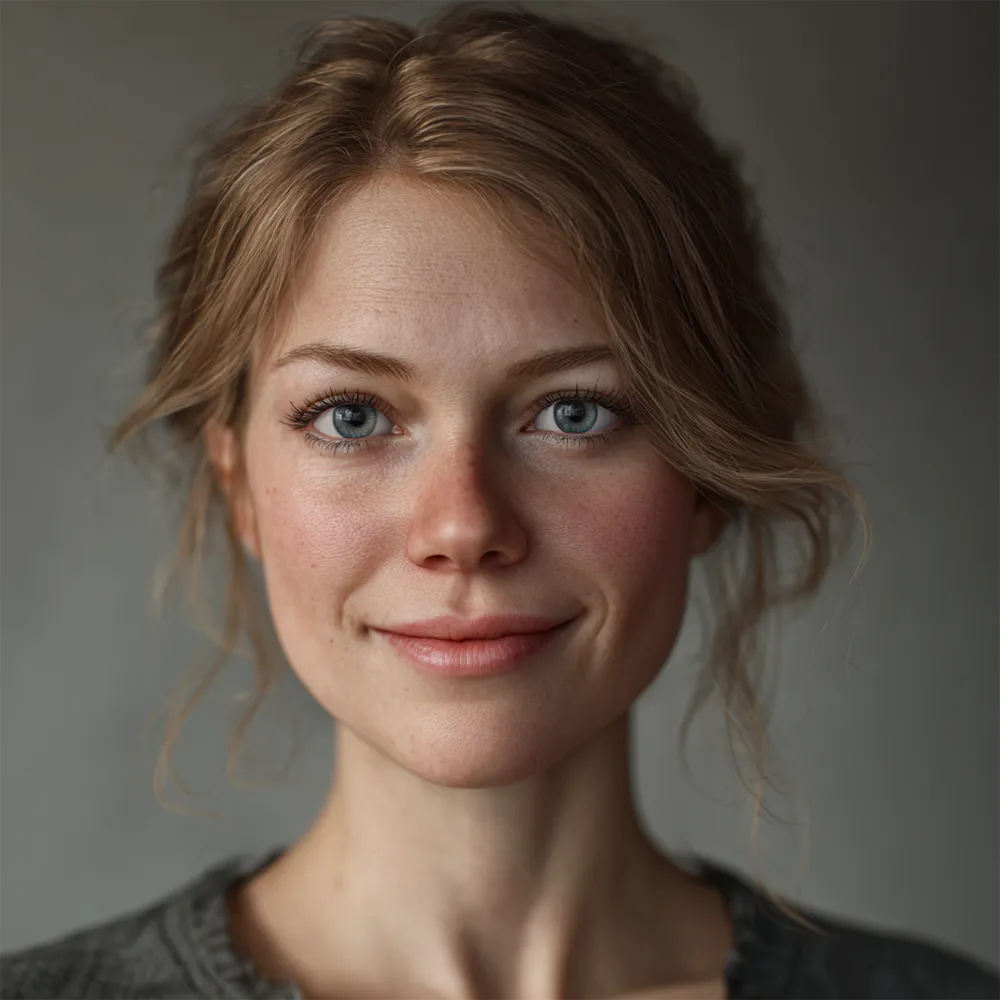 AI-generert bilde av et ansikt